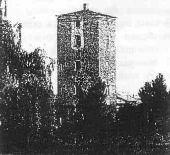 Torre Sacchella; quando si presentava ancora con il suo tetto.